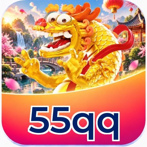 Interface da plataforma 55qq mostrando slots populares e bônus de boas-vindas